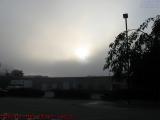 Morning Sun Battling Clouds and Fog, Cambridge, Mass.