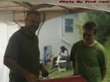 Nat and Travis Manning the Grill, Groveland, New York
