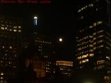 Evening Copley Square Backlit by a Full Moon, Boston