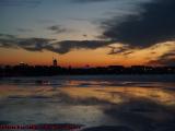 Warm Winter Sunset Over the Charles, Longfellow Bridge