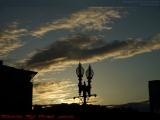 Sunset Cloudscape With Dark Street Lamps, Boylston Street