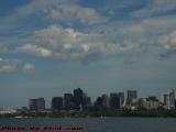 Long Charles River Perspective of Downtown Boston and Sky