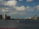 Summer Charles River Downstream Mass. Ave. Bridge View