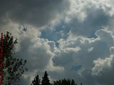 Billowing Clouds in Bright Sun, Medford, Massachusetts