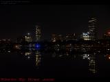 Back Bay and Moon Reflected on a Glassy Charles River