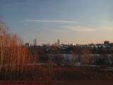 Boston Skyline in Setting Sun's Light, from Macdonald Park