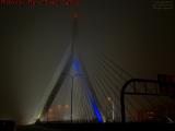 Zakim Bridge With Fog in Available Light, Charlestown