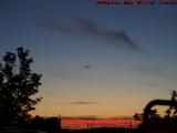 Sunset With Plane on Approach, Near Meadow Glen, Medford