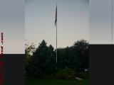 Sunset Flag and Jet Streak, David Howe Library, Wellsville
