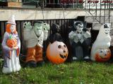Dress Rehersal, Yard People Preparing for Halloween