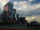 Boston Waterfront Under Painted Brooding Days-End Skies