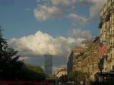 Commonwealth Avenue Under Partly Cloudy Summer Sky, Boston