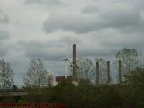 Layered Clouds Over Power Plant Perspective, Somerville