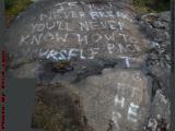 Rock Graffiti Philosophy, Near Wright Tower, Medford