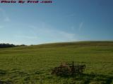 Harvested Hay Field With Jet Streaks, Almond, New York