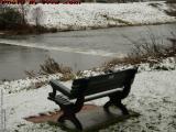 Wintery Bench Overlooking the Genesee River, Wellsville