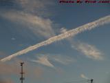 Cloudscape Crossed By Expanded Jet Trail, Wellsville