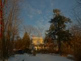 Winter Home Perspective in Setting Sun's Light, Groveland