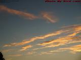 Three Jet Streaks Passing Through Sunset Clouds