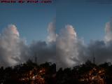 Cloudscape Over Radio Tower, Plantation (cross eye stereo)