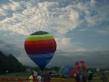 Balloons Trying to Rally In Spite of Wind, Wellsville, NY