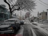 Brookings Street Perspective in New Snow, Medford, Mass.