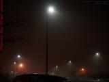 Available Light Street Lamps in Winter Fog, Mystic River