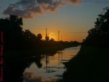 Canal Reflecting a Sunset, University Drive, Plantation