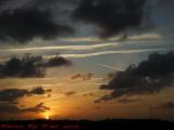 Setting Sun Sky With Jet Streaks, Sunrise, Florida