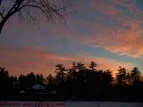 Winter Sunset Over Elginwood Pond, Peabody, Massachusetts