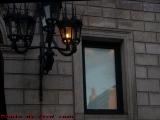 Window With Reflections and Lamp, Boston Public Library