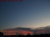 Sunset's Embers and Waxing Crescent Moon, Plantation