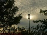 Cloudy Late Sun Lighting Street Lamp, Plantation, Florida
