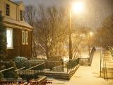 Shipyard Way in Falling Snow, Medford, Massachusetts